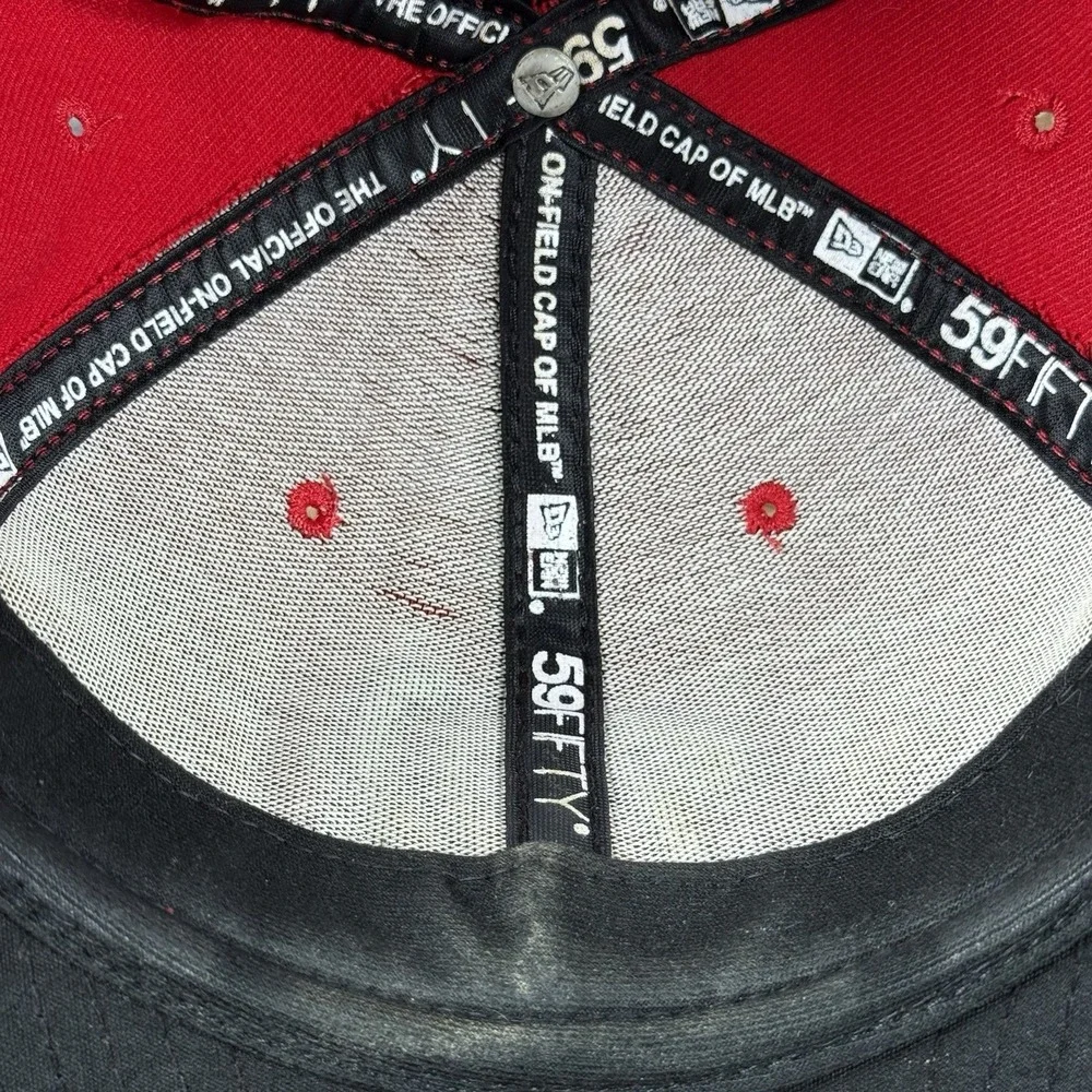 Washington Nationals Fitted Cap Red 7 1/2 New Era 59FIFTY USADA MLB